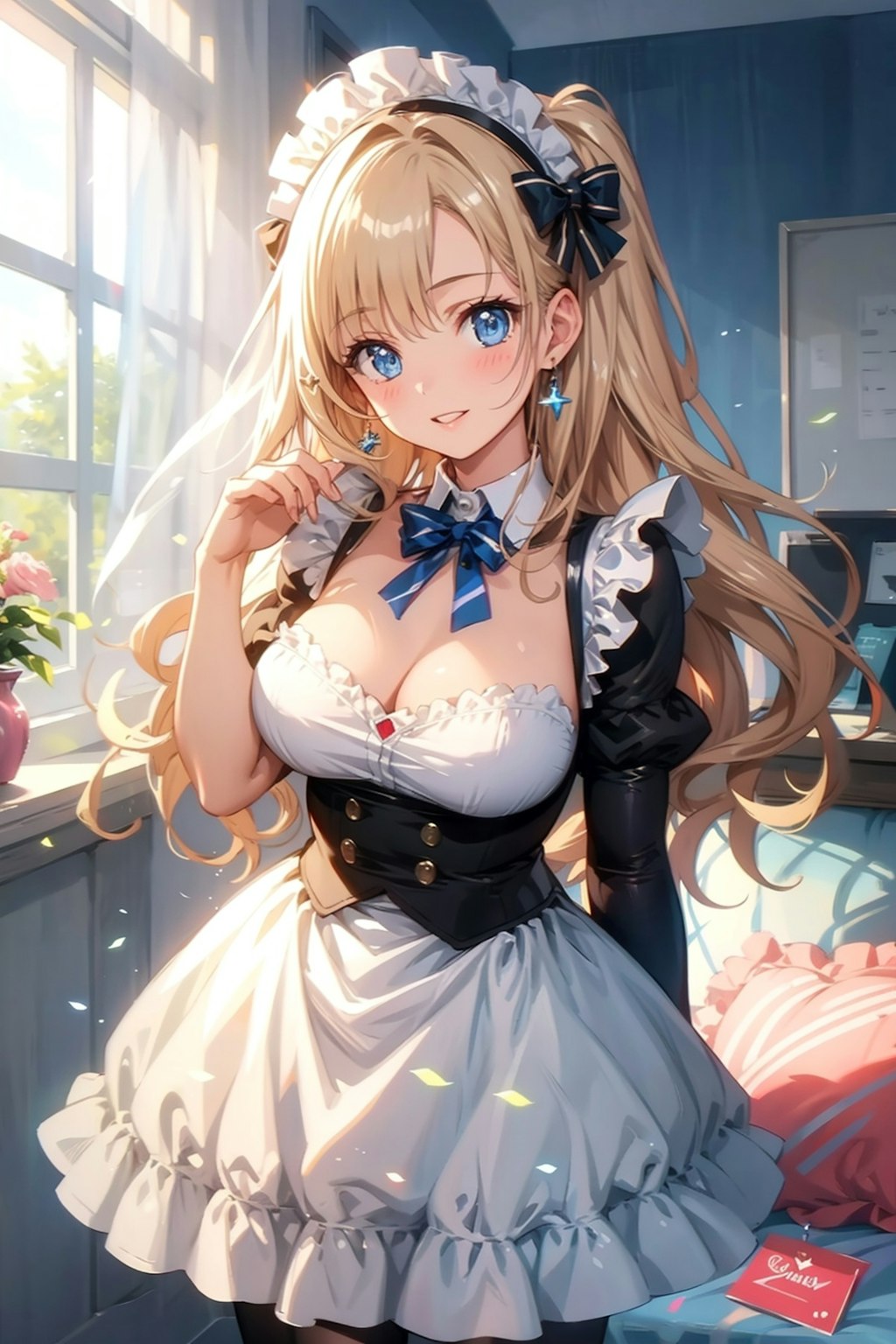 ロングヘアの美少女メイド