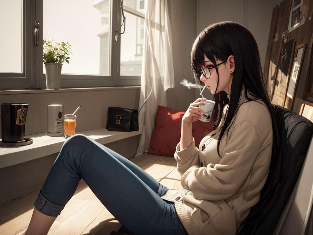 物憂げ🚬🍺🥛