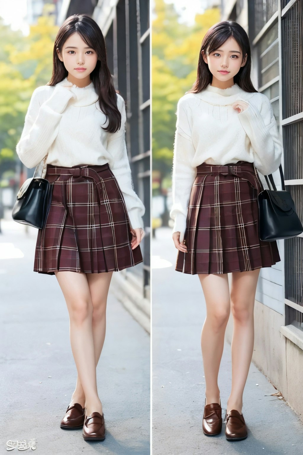 Checked skirt