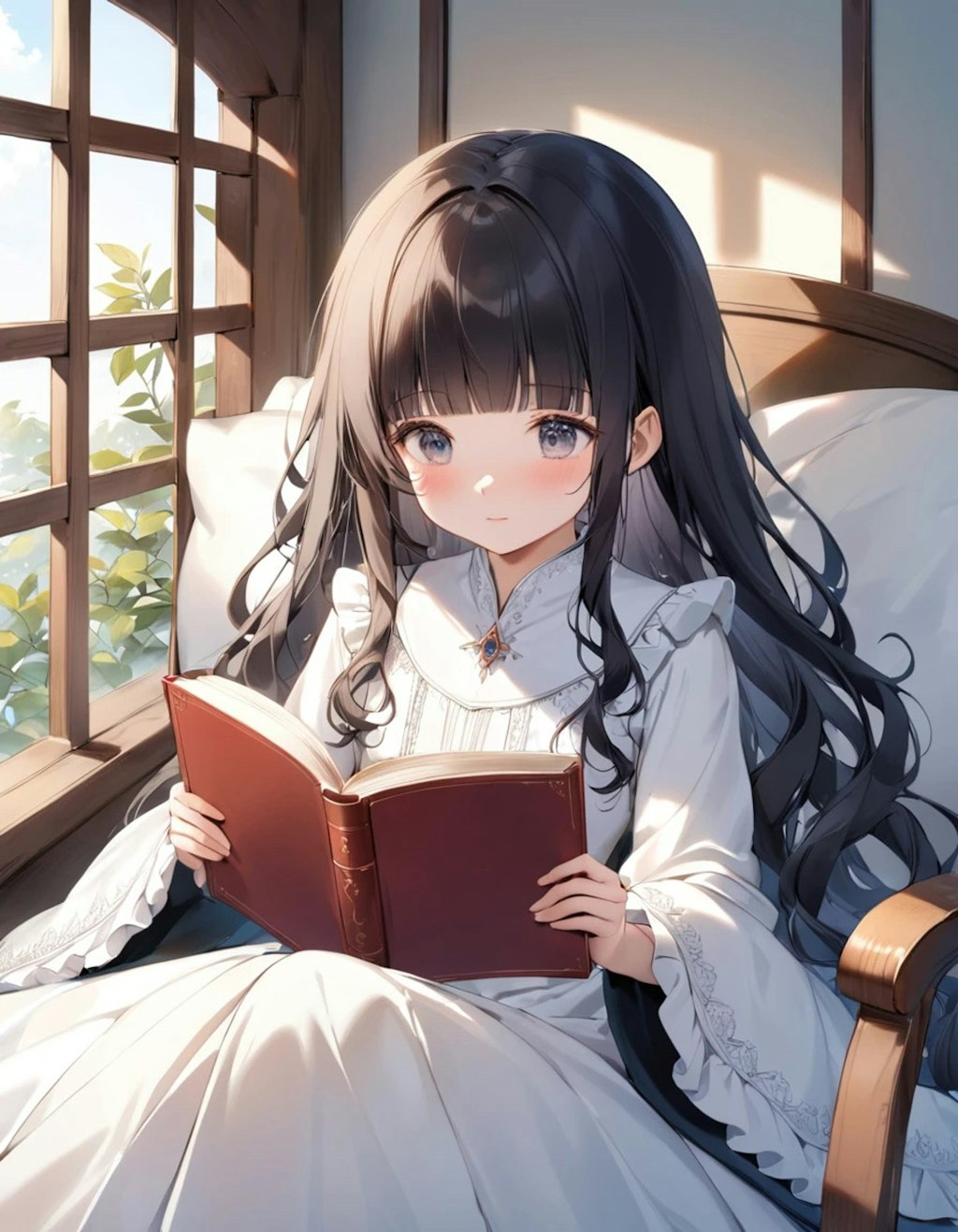 純白姫は読書中