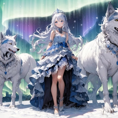 銀雪狼と冬の精霊