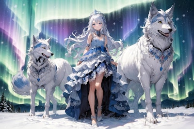 銀雪狼と冬の精霊