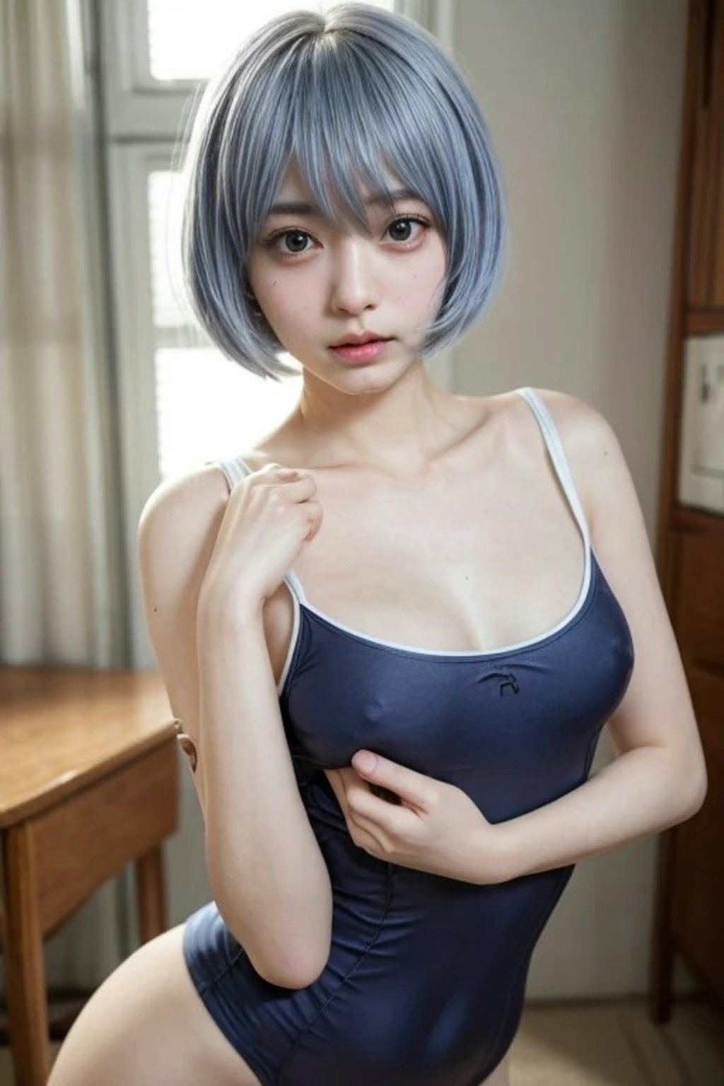 青髪ショートヘアが似合う子