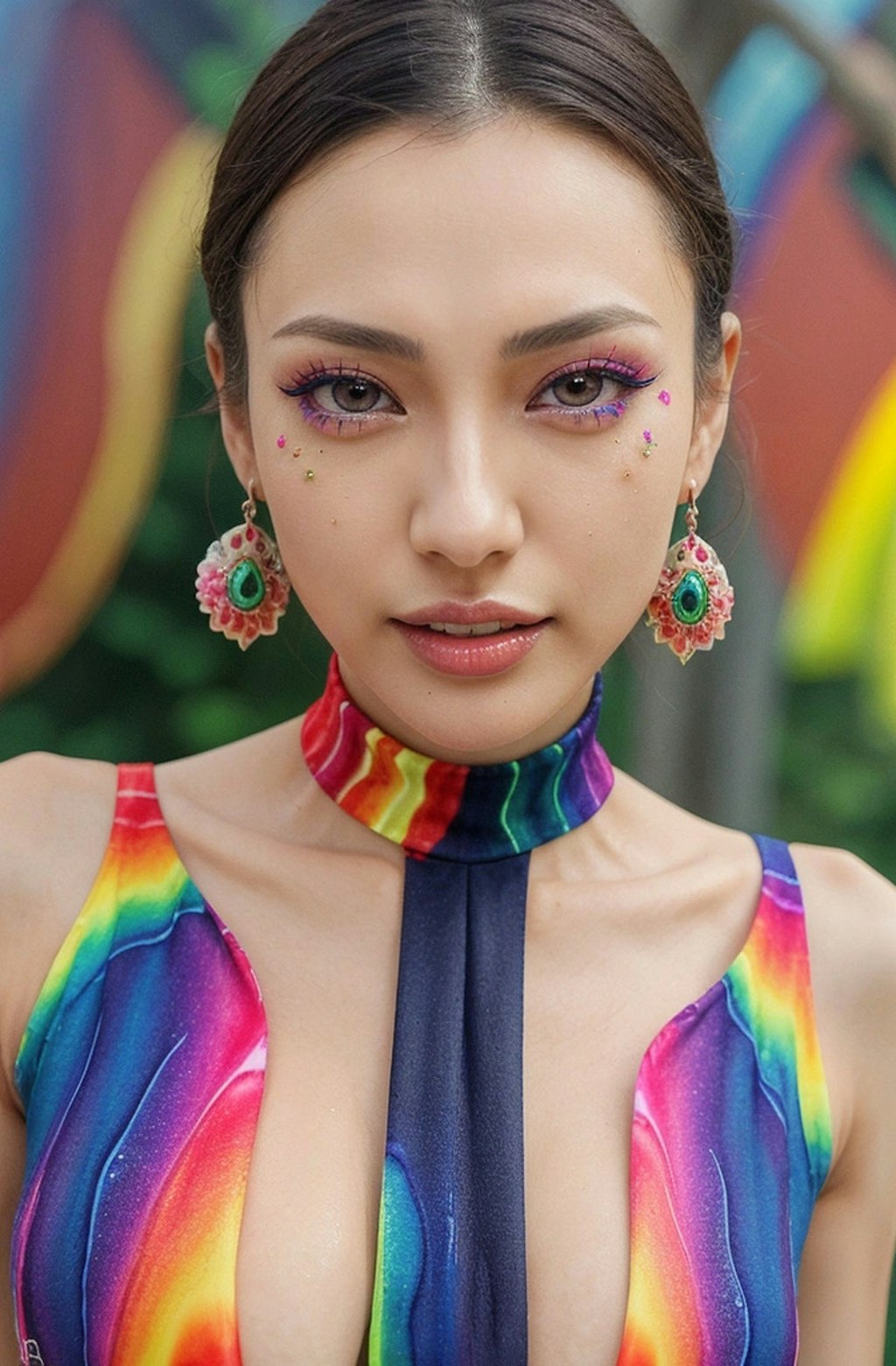 カラフル女子ポートレート