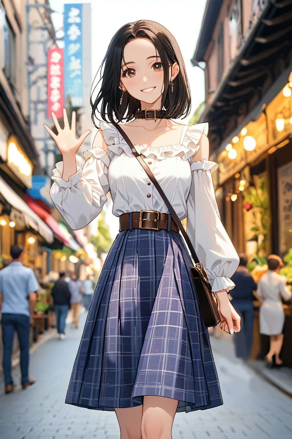 ロングスカートの女の子