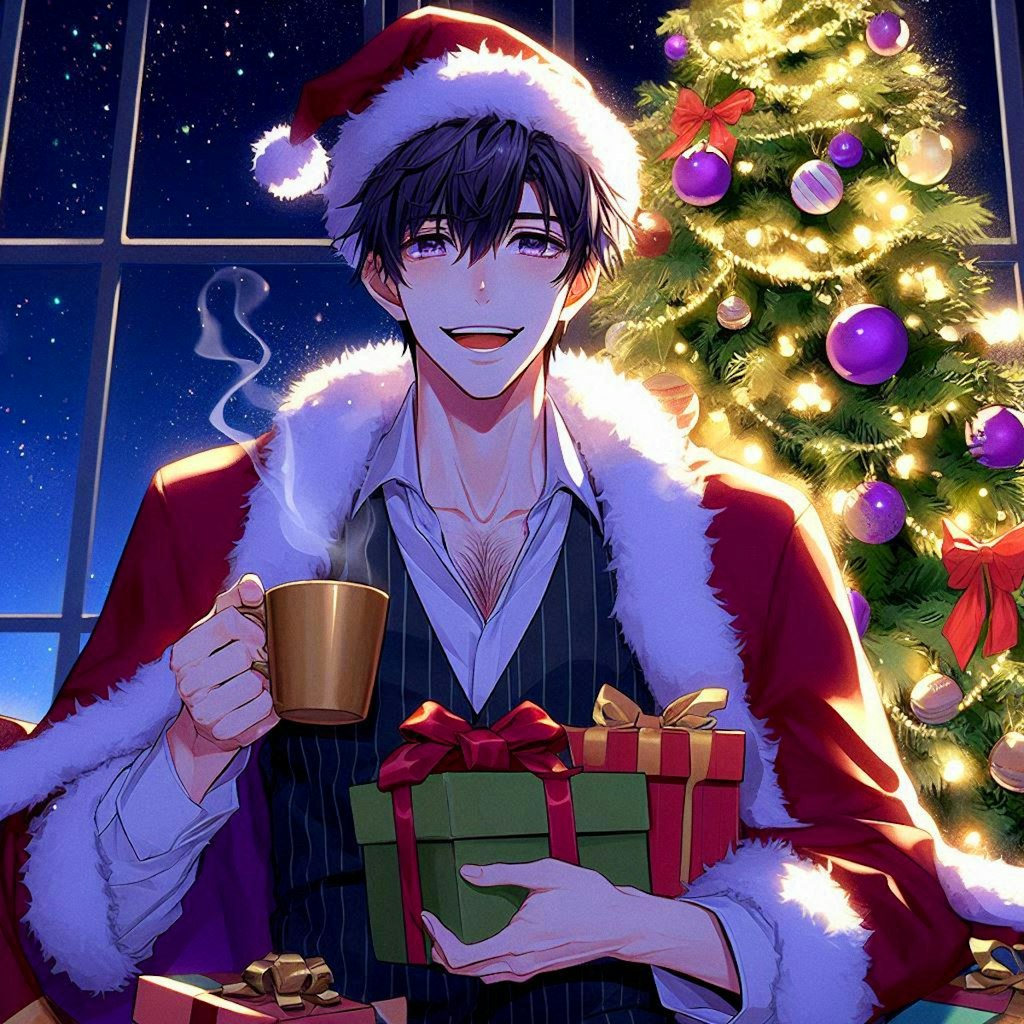 クリスマスプレゼントと、黒髪短髪男性★その1(10枚)