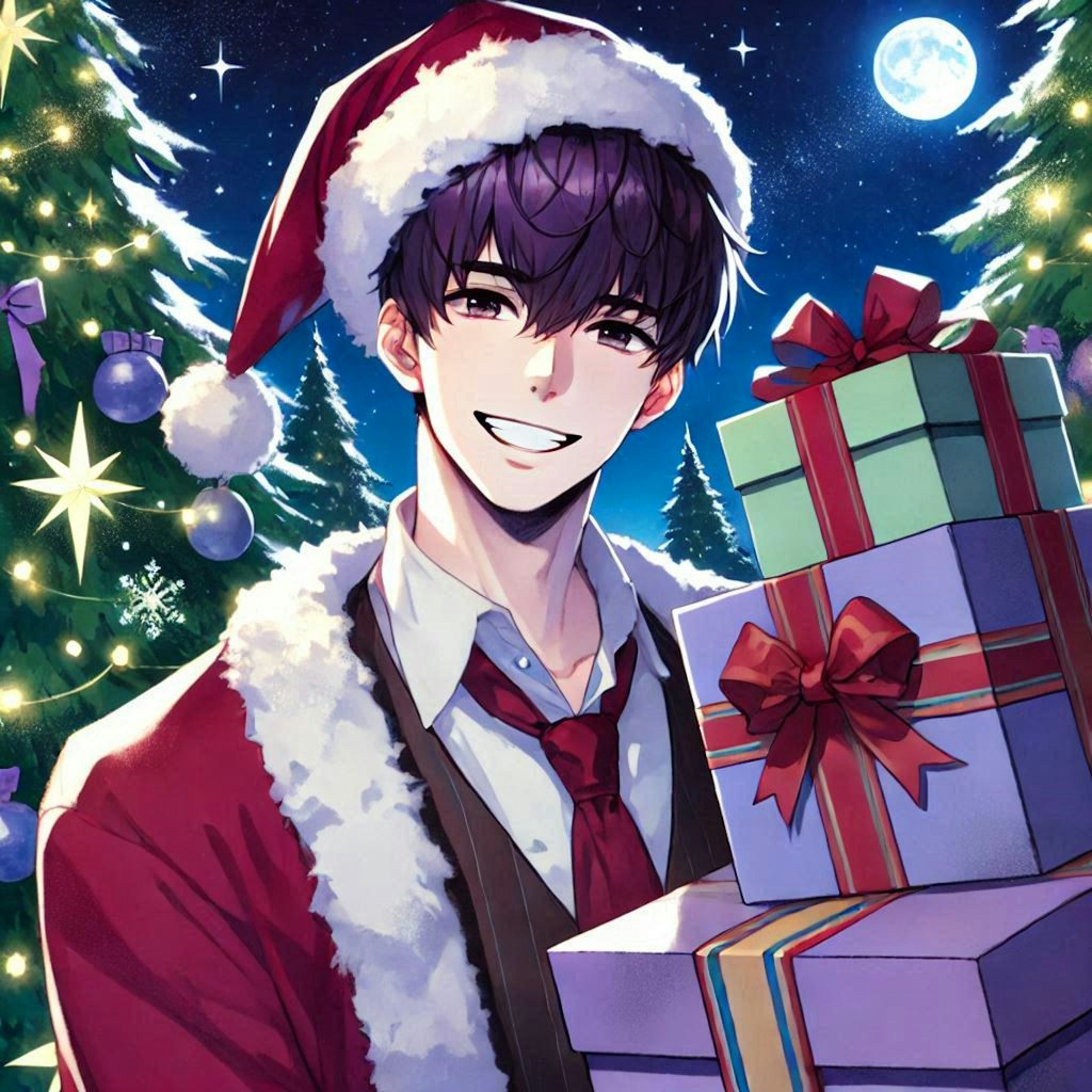 クリスマスプレゼントと、黒髪短髪男性★その1(10枚)