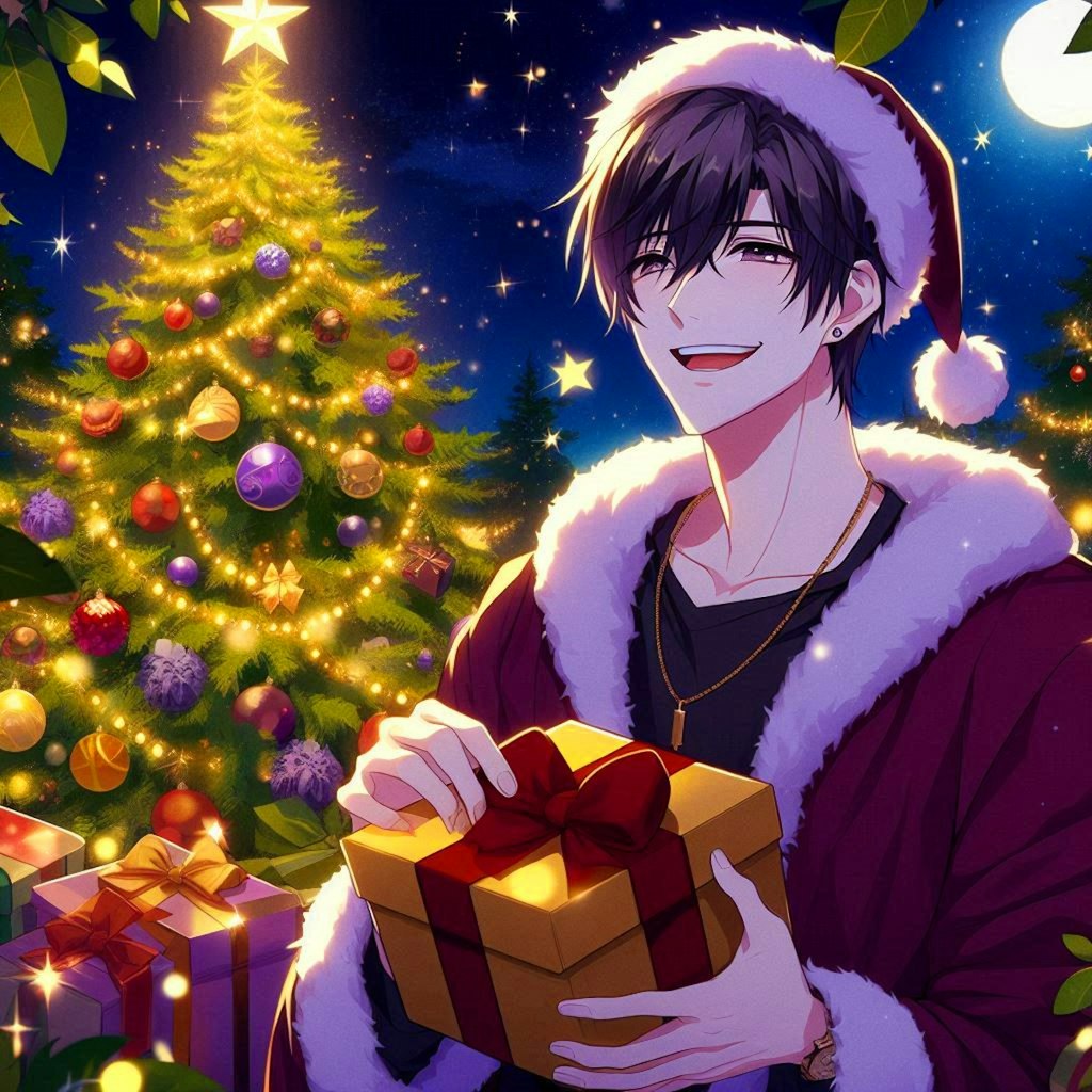 クリスマスプレゼントと、黒髪短髪男性★その1(10枚)