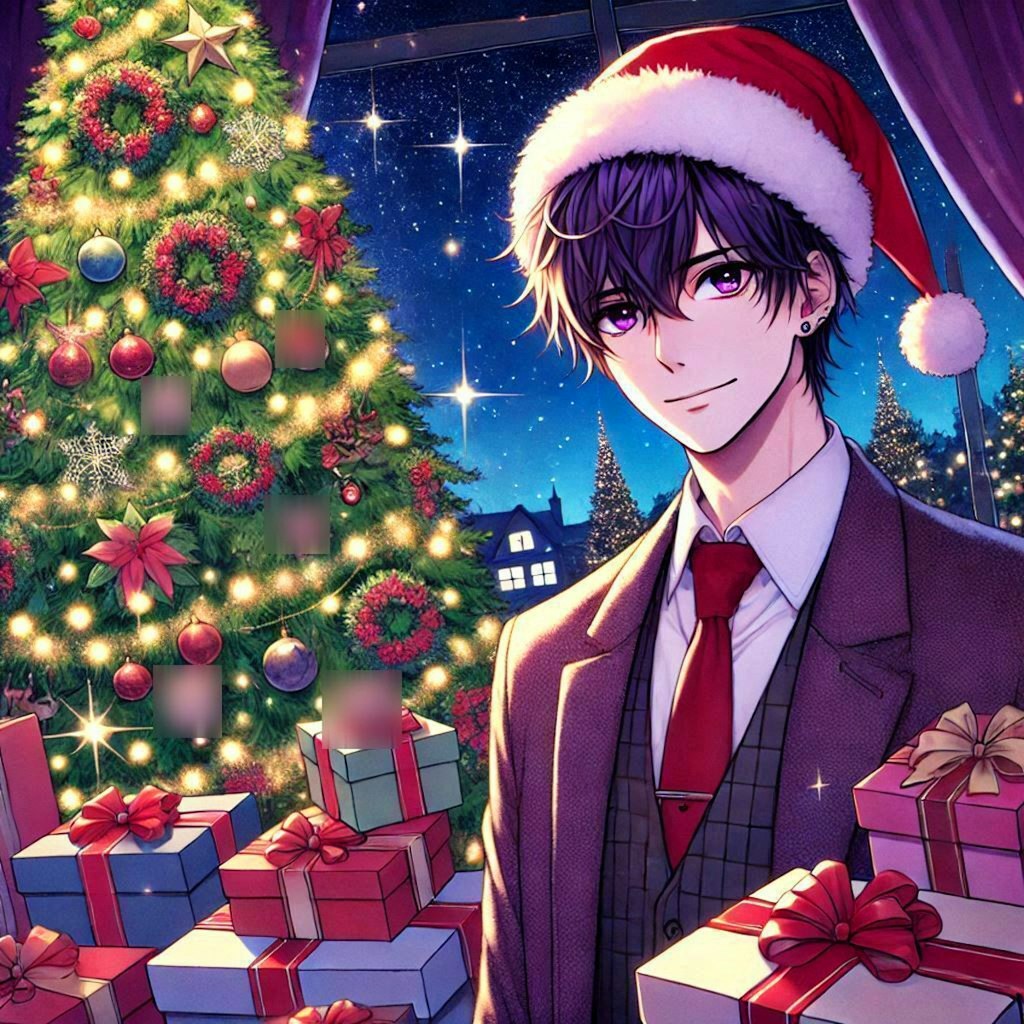 クリスマスプレゼントと、黒髪短髪男性★その1(10枚)