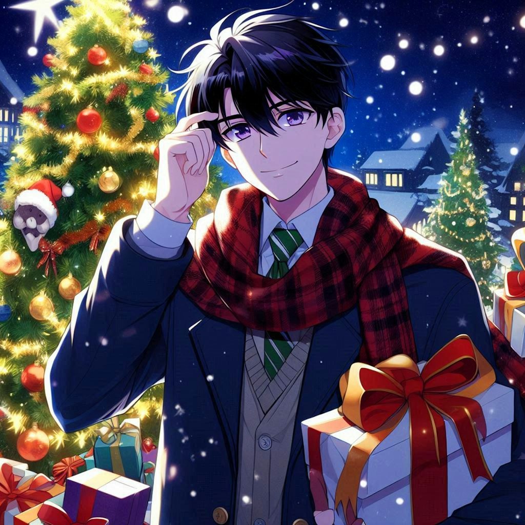 クリスマスプレゼントと、黒髪短髪男性★その1(10枚)