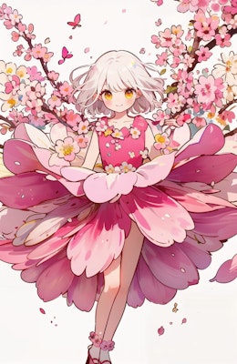 桜色の春風少女