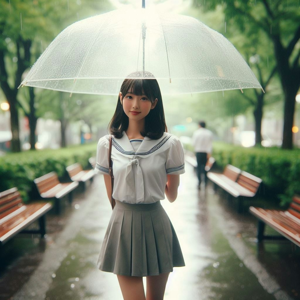 雨の公園