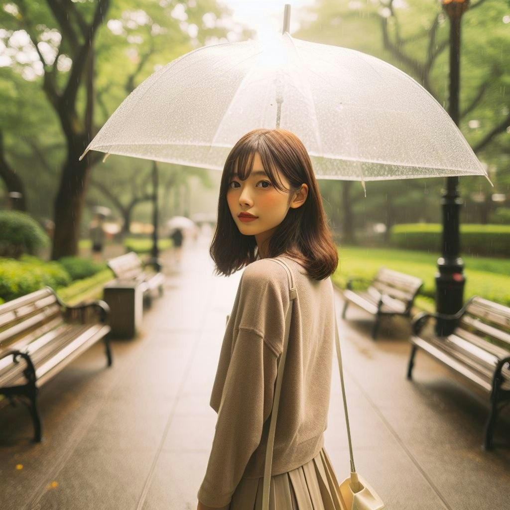 雨の公園