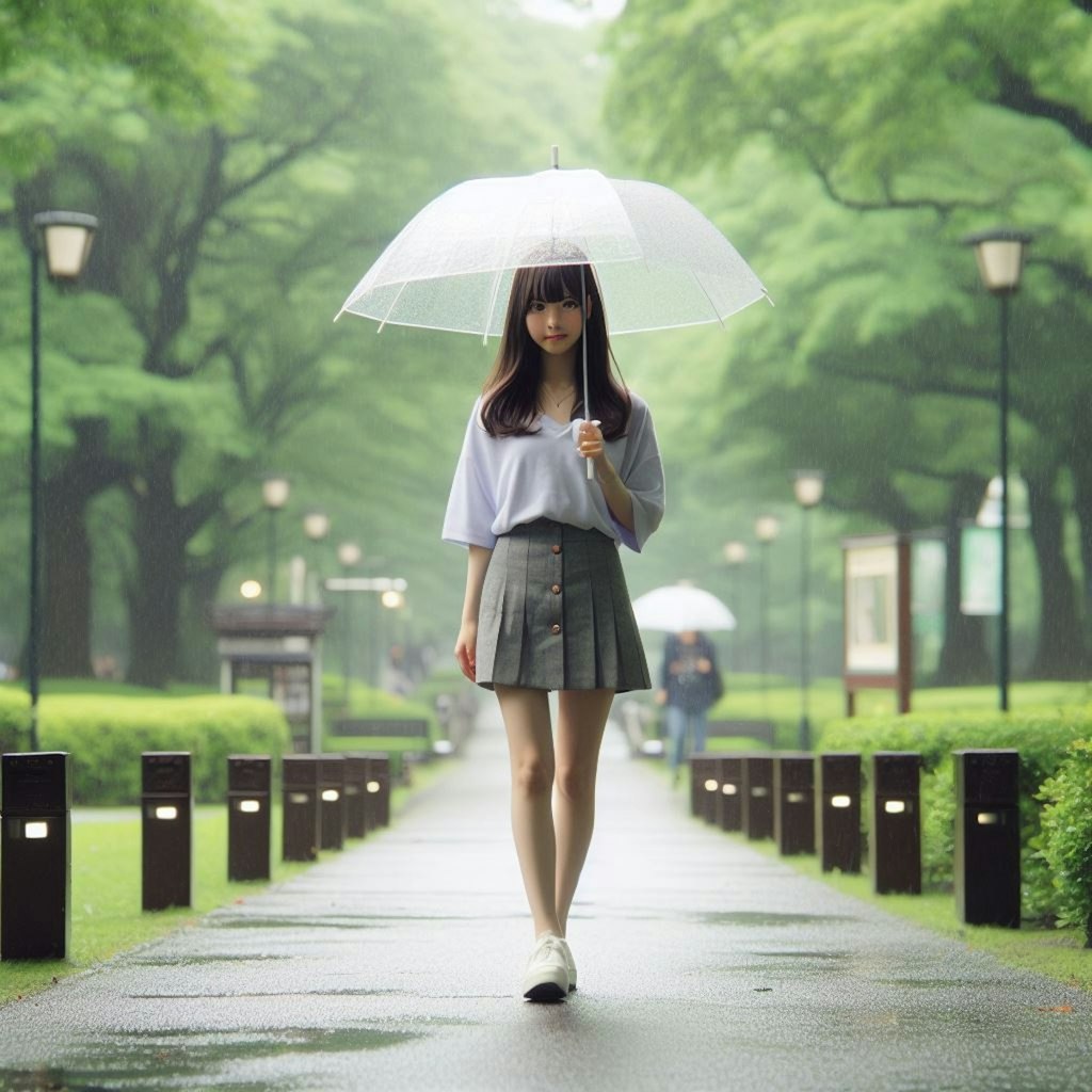 雨の公園