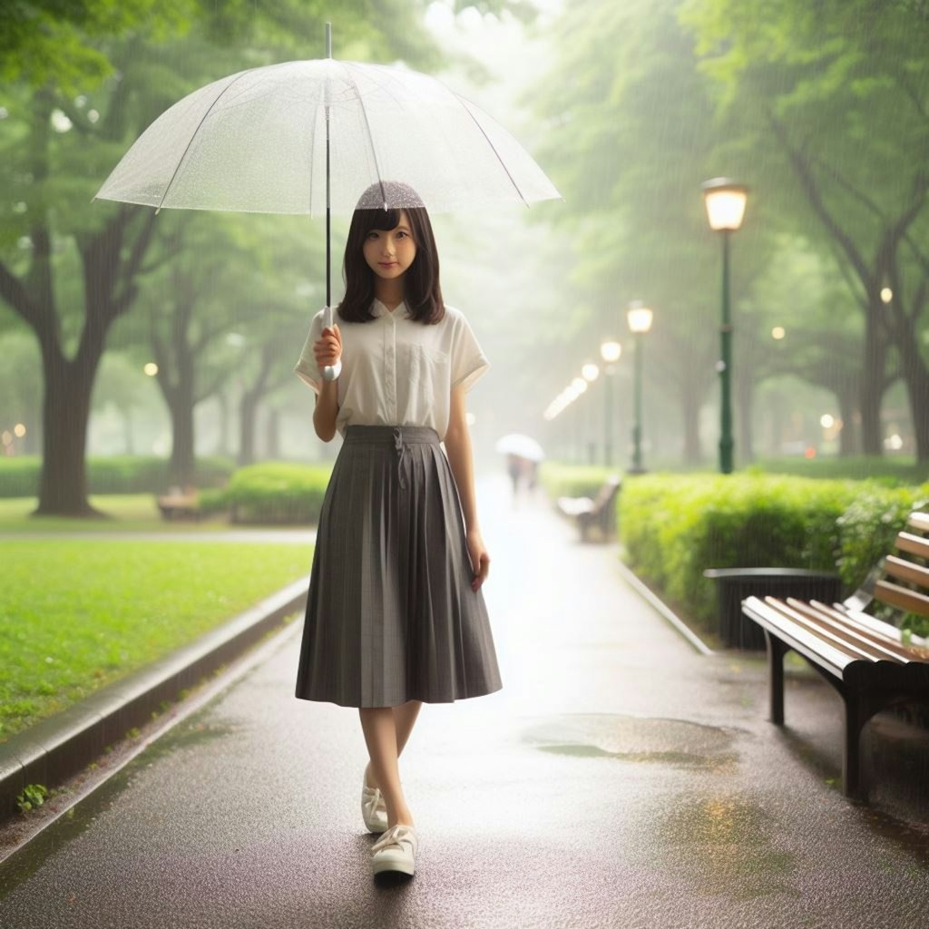 雨の公園