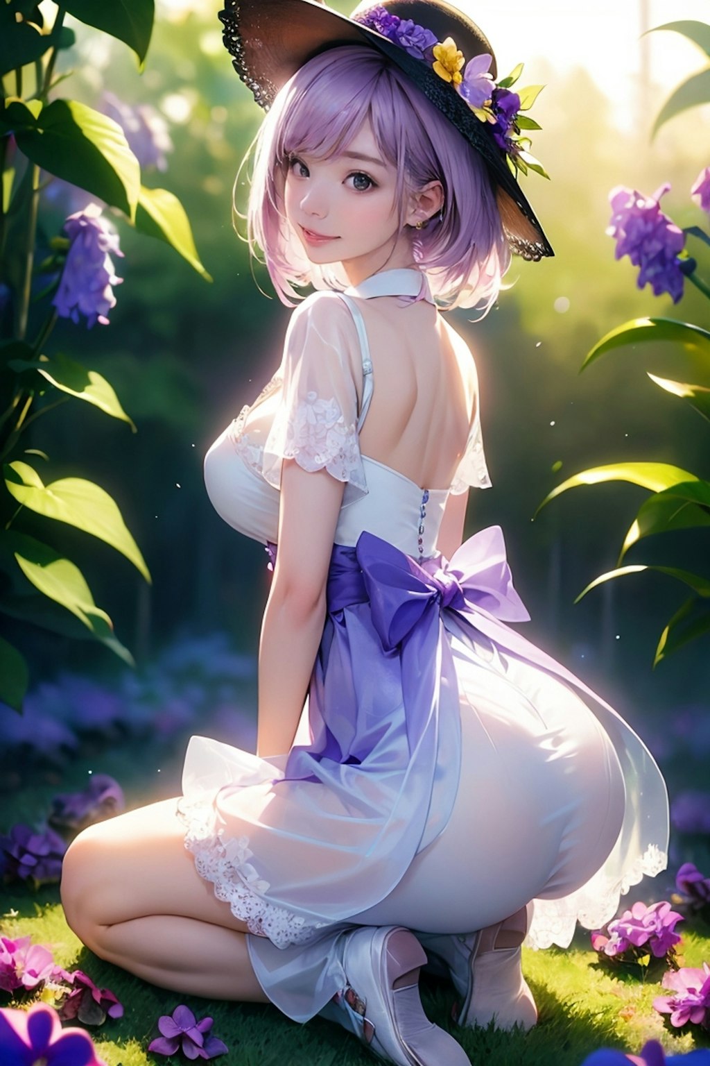 Violet flower Girl