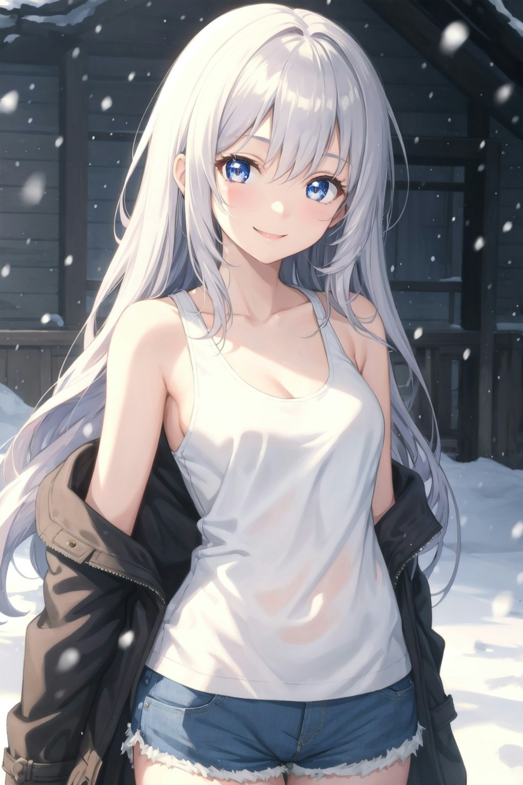 雪の中の少女