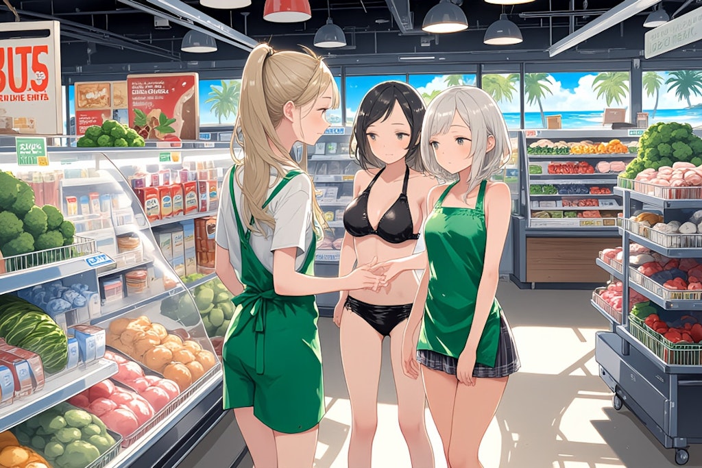 リゾートスーパーちちぷい　客と店員