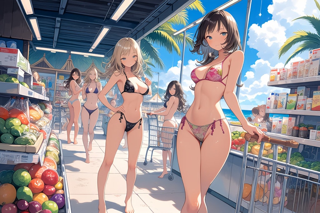 リゾートスーパーちちぷい　客と店員