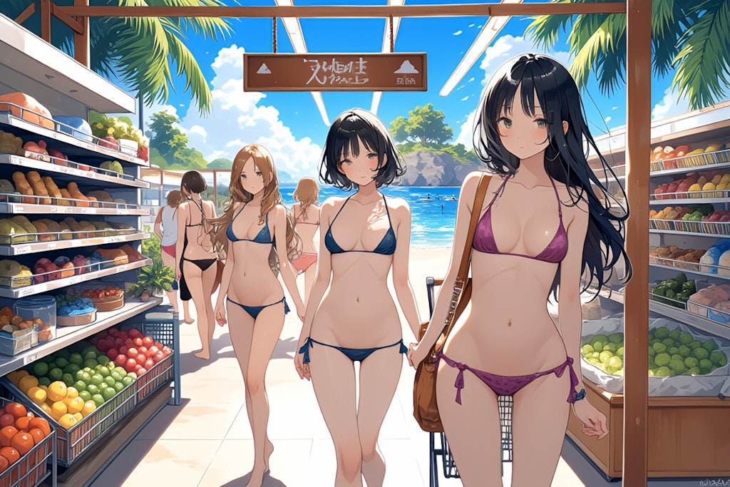 リゾートスーパーちちぷい　客と店員