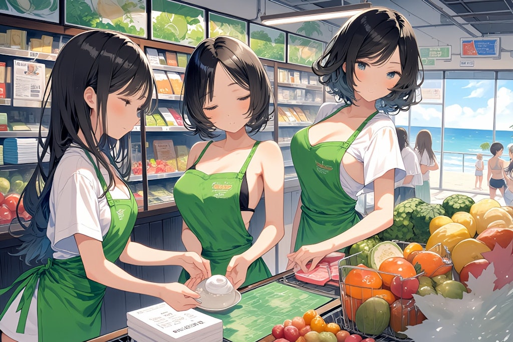 リゾートスーパーちちぷい　客と店員