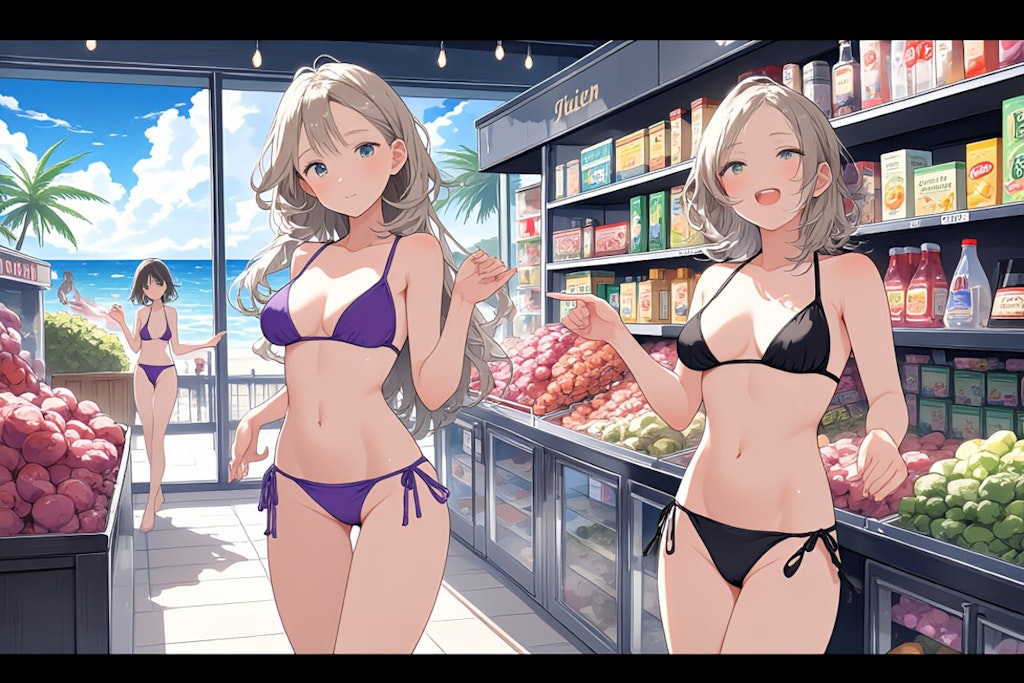 リゾートスーパーちちぷい　客と店員