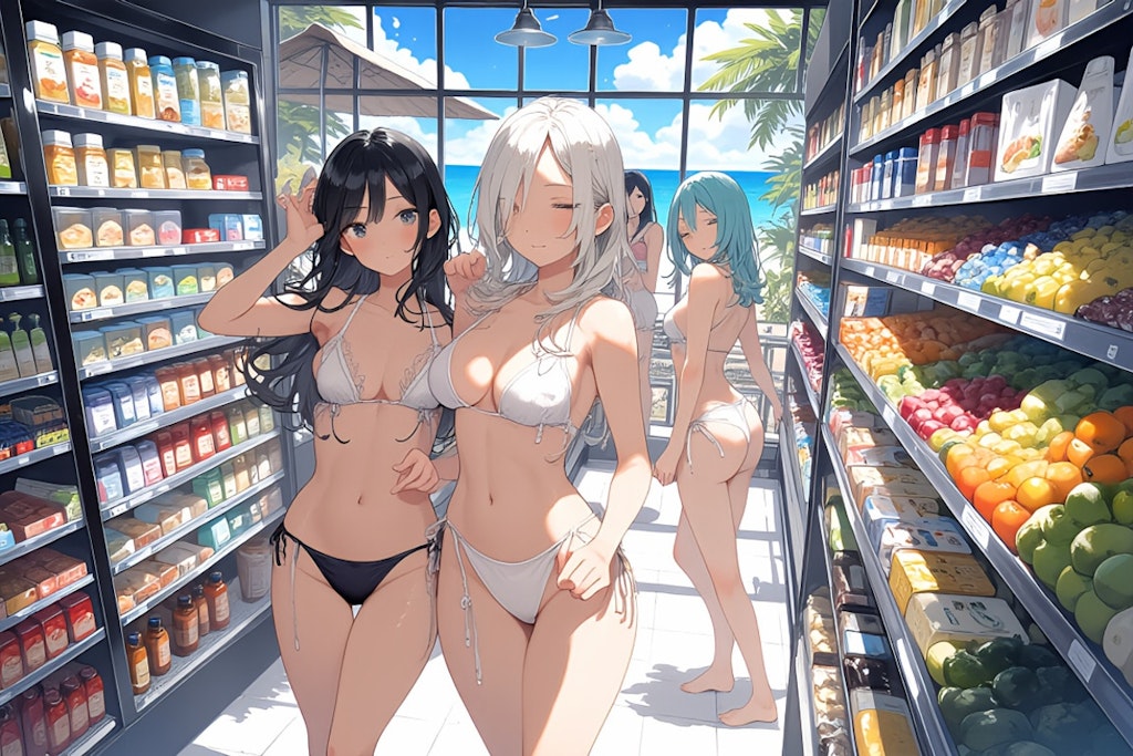 リゾートスーパーちちぷい　客と店員