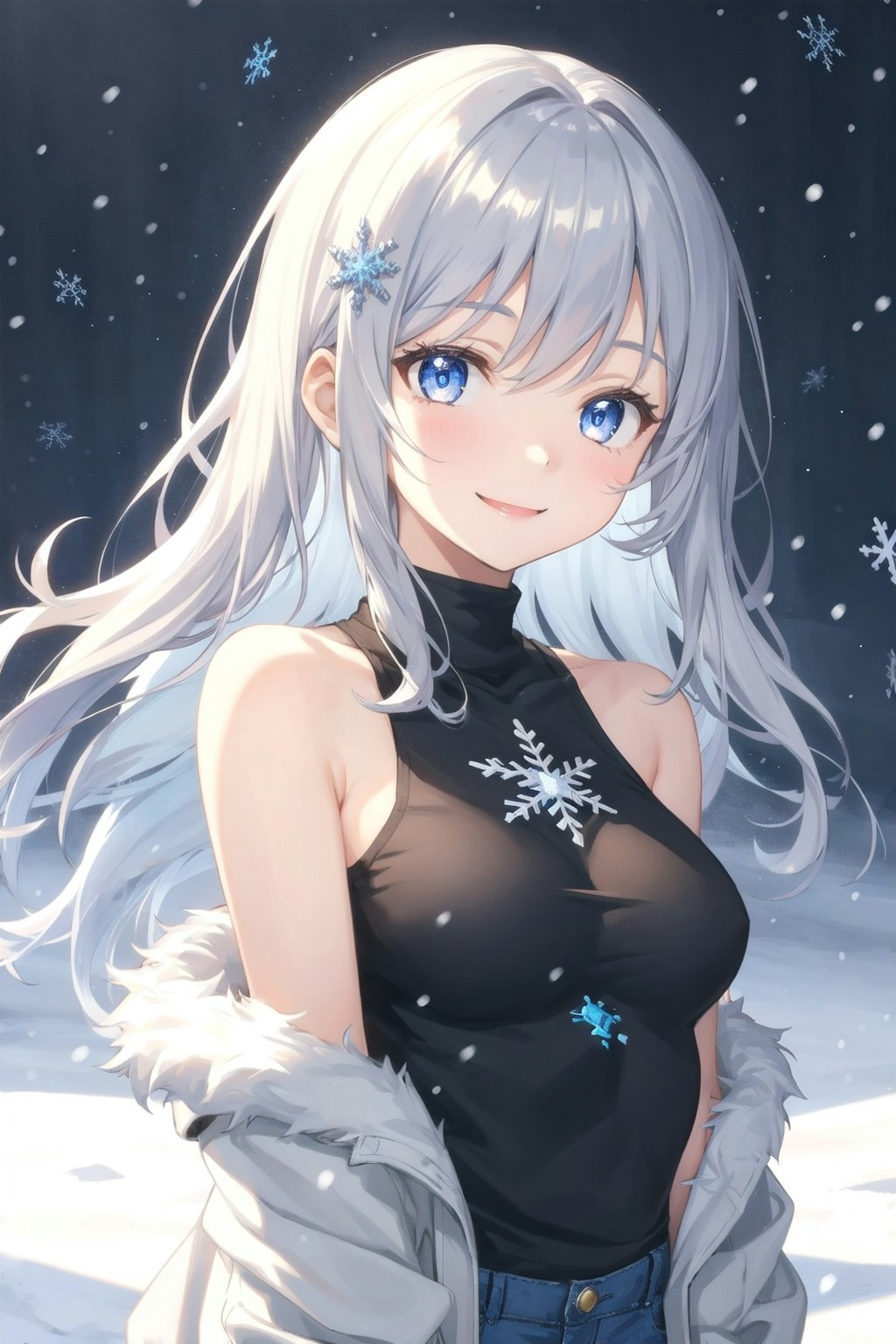 雪の中の少女