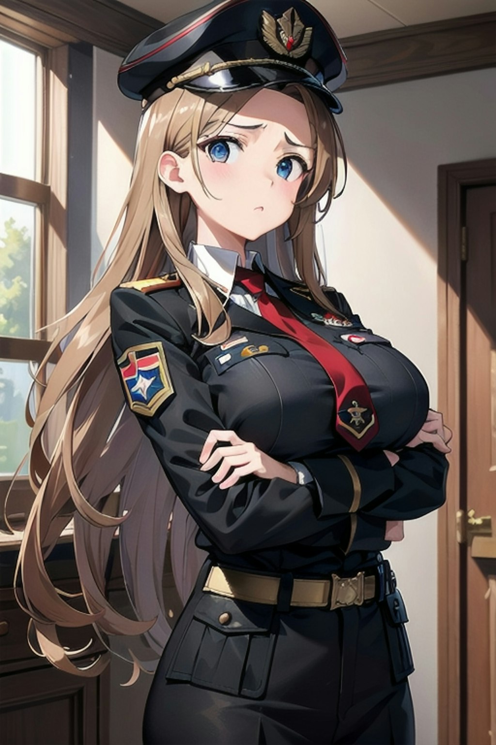 女軍人さん