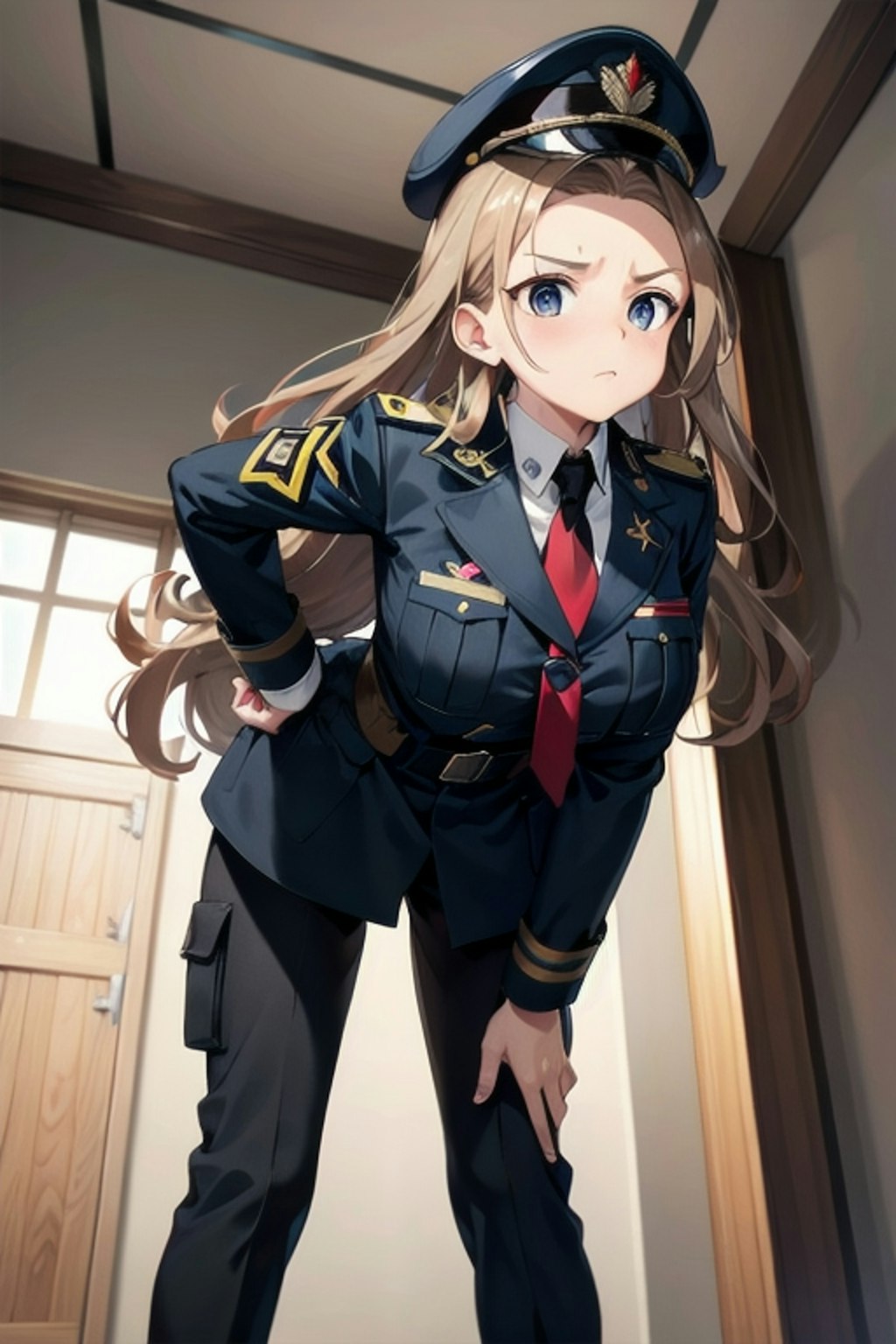 女軍人さん