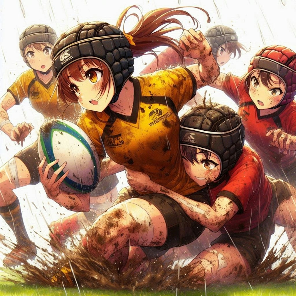 🏉泥まみれの女子ラグビー 110