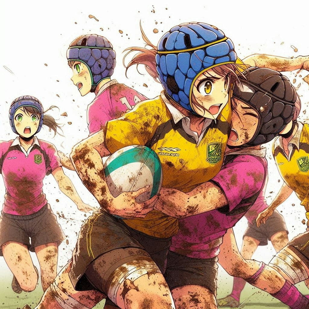 🏉泥まみれの女子ラグビー 110