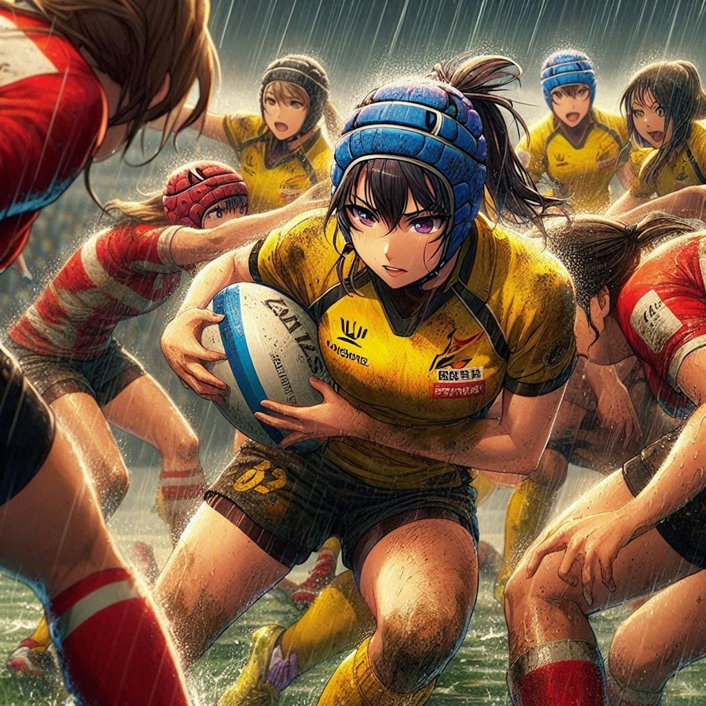 🏉泥まみれの女子ラグビー 110