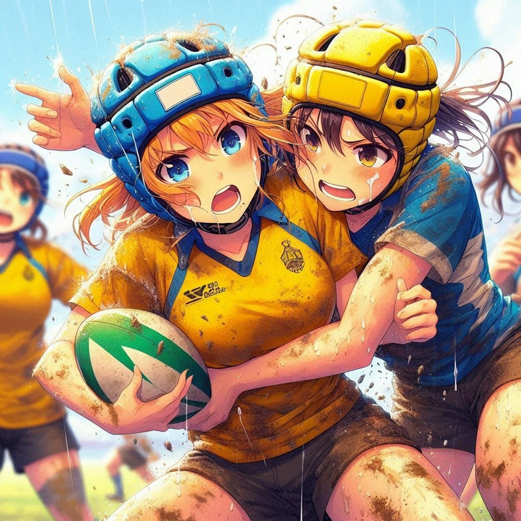 🏉泥まみれの女子ラグビー 110