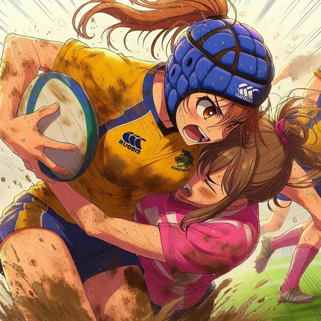 🏉泥まみれの女子ラグビー 110