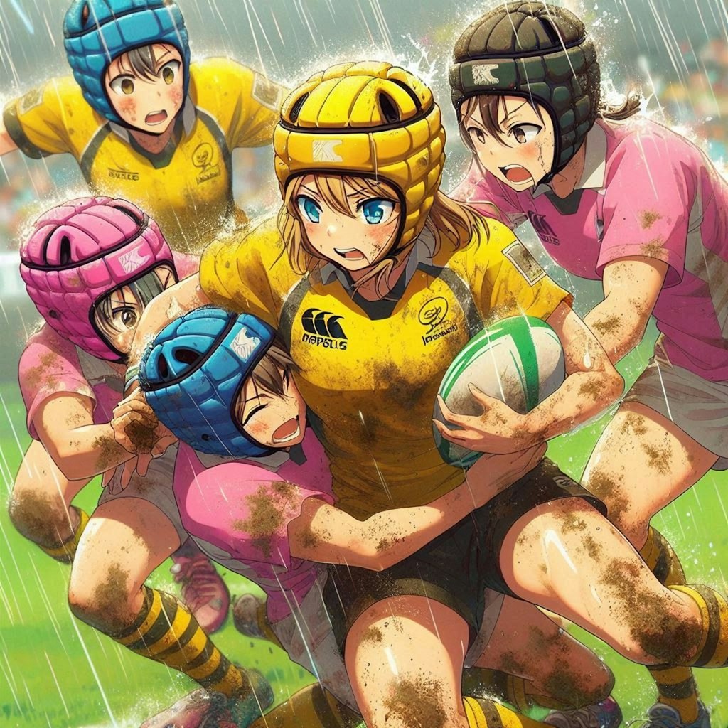 🏉泥まみれの女子ラグビー 110