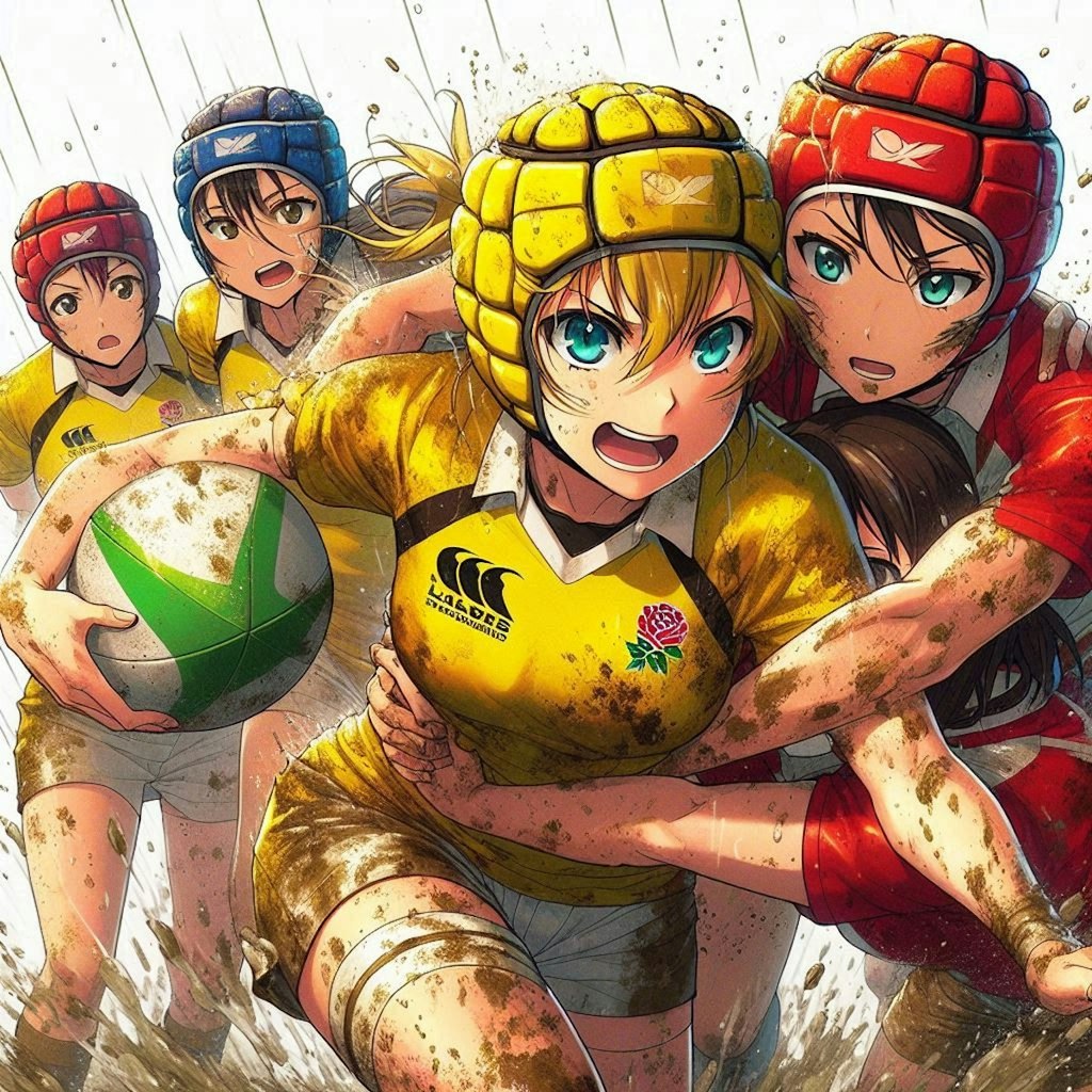 🏉泥まみれの女子ラグビー 110