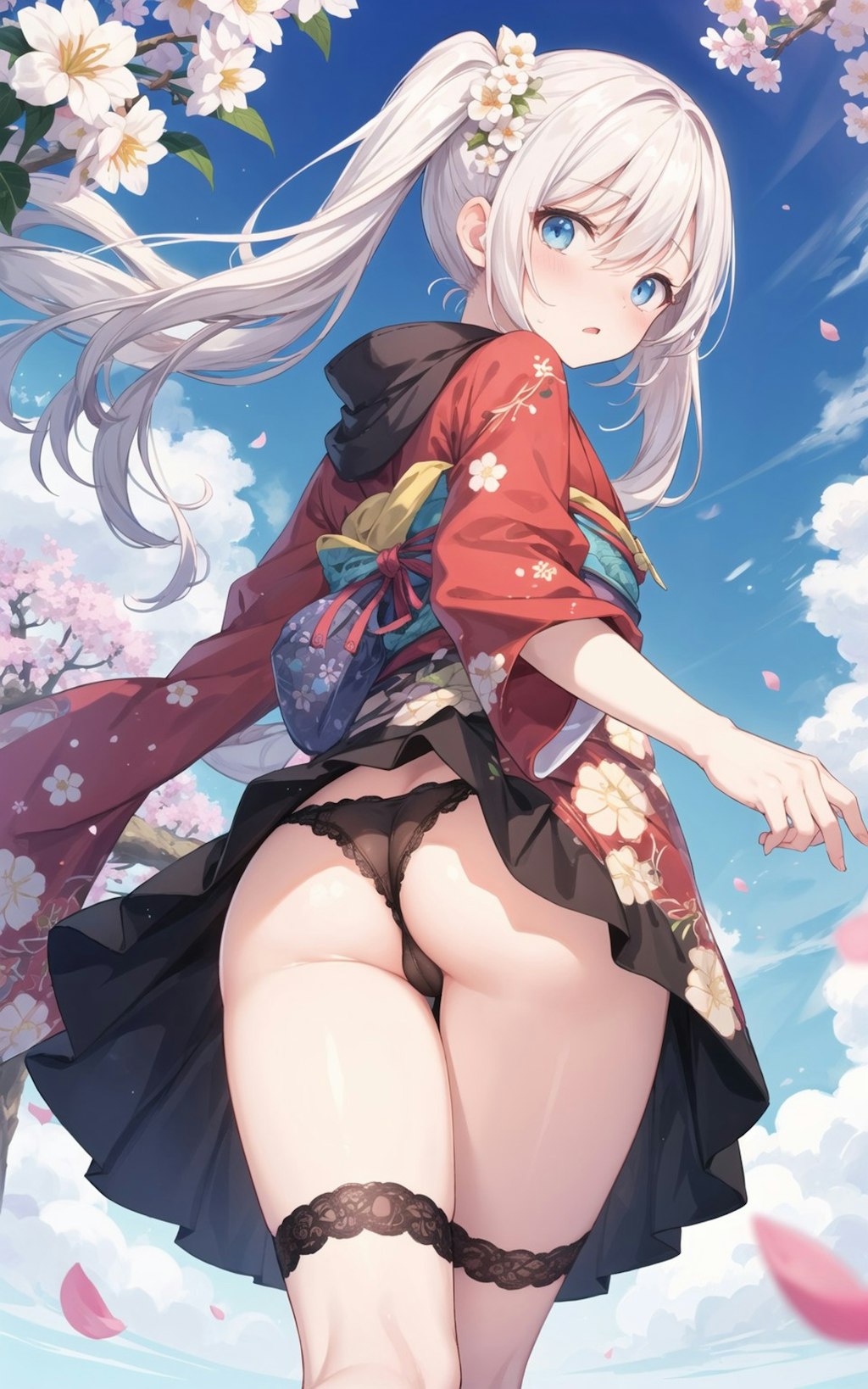 着物パンチラ