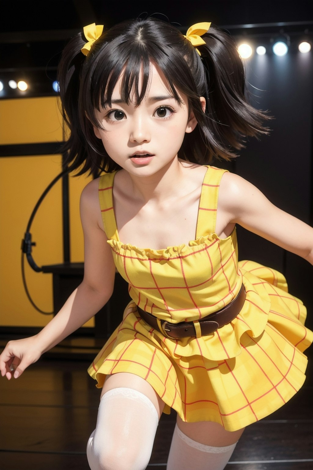 ツーサイドアップの女の子