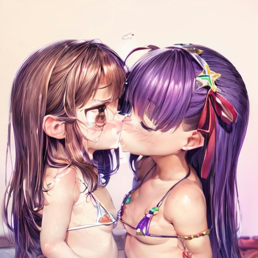 ロリBB&はくのんゆりキス