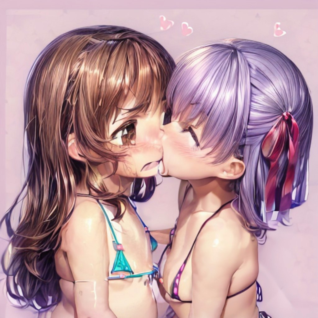 ロリBB&はくのんゆりキス