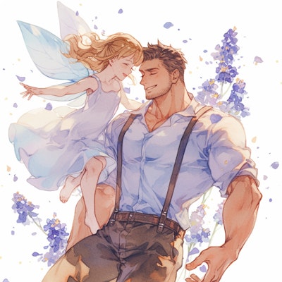 花と妖精と男