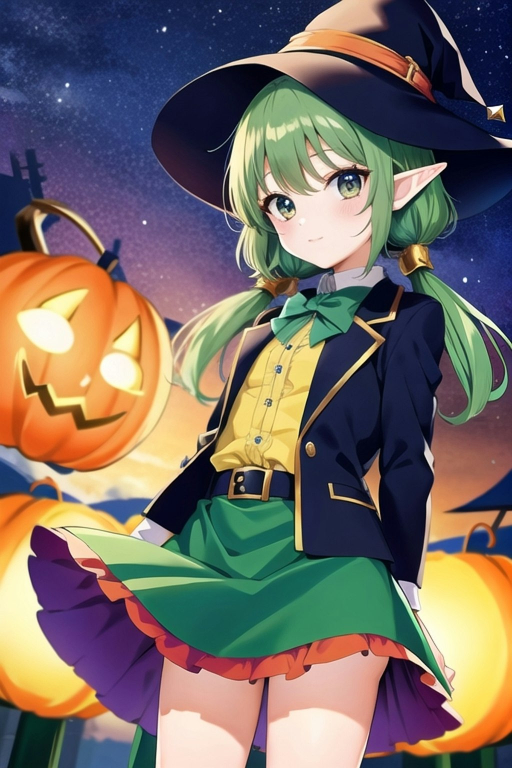 魔女3姉妹💚〜ハロウィンパーティーのジンジャーエール姉妹💚三女？メイプルちゃん〜