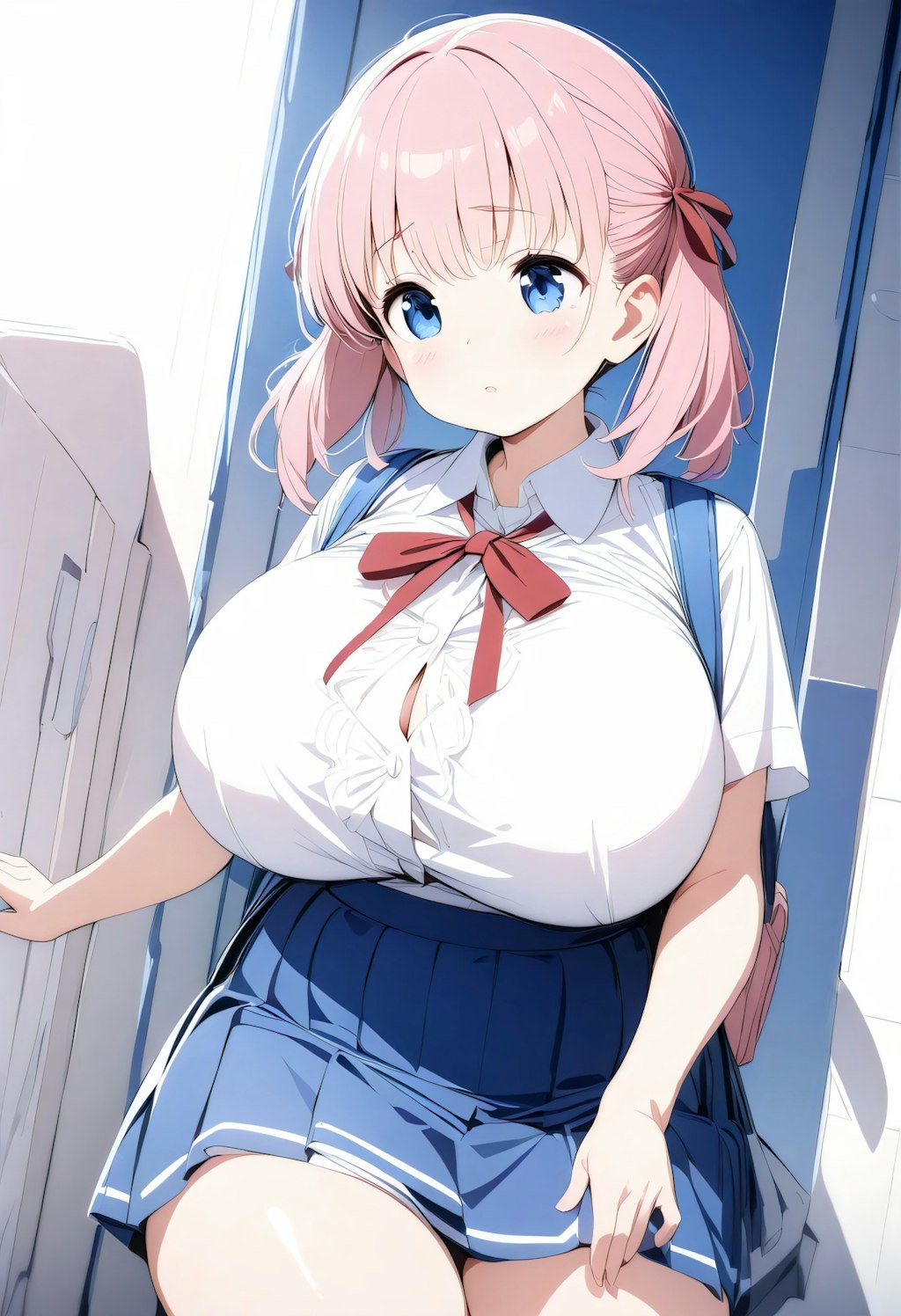 登校中の女の子