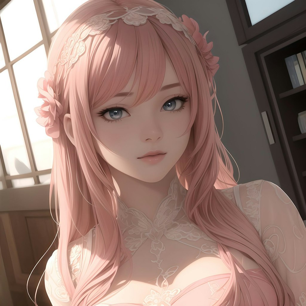 桜色の髪の乙女