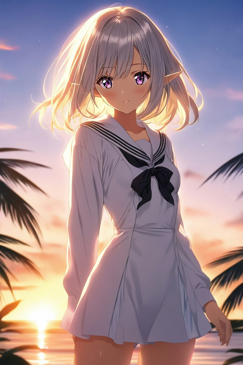 夕日