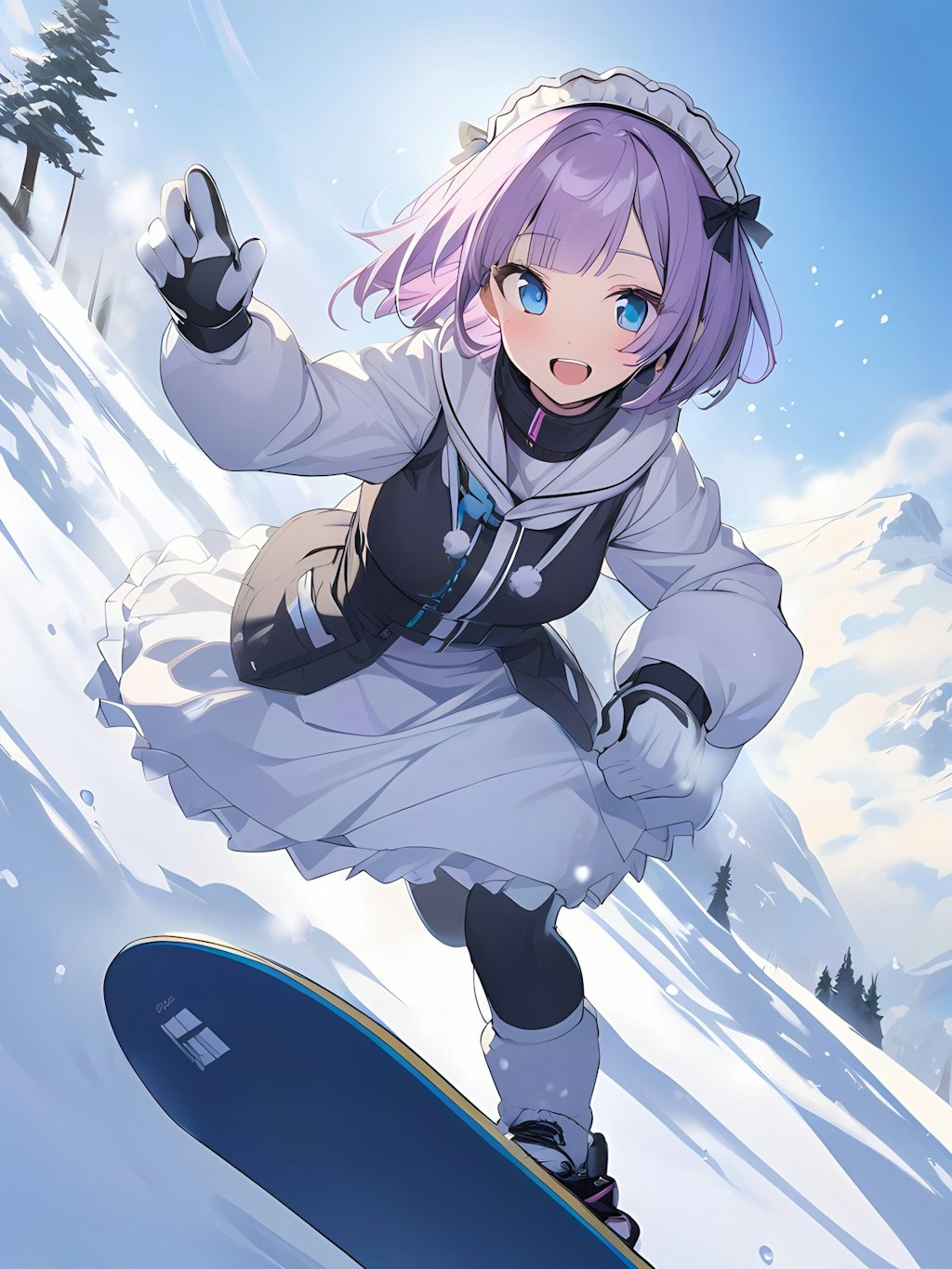 我が家のメイドさん/Becoming wind on a snowy mountain！