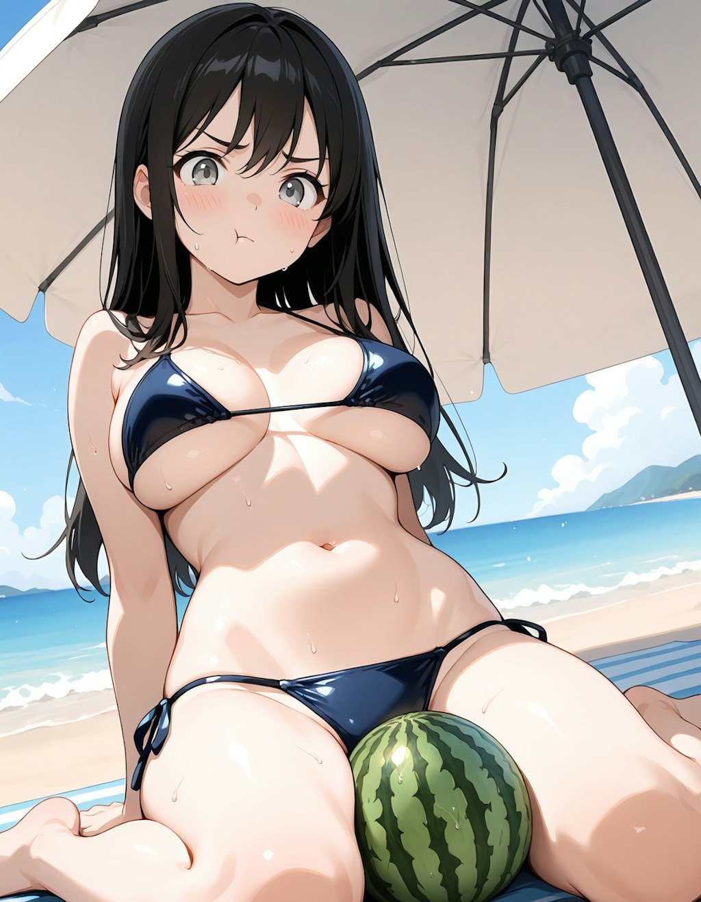 スイカ割り②