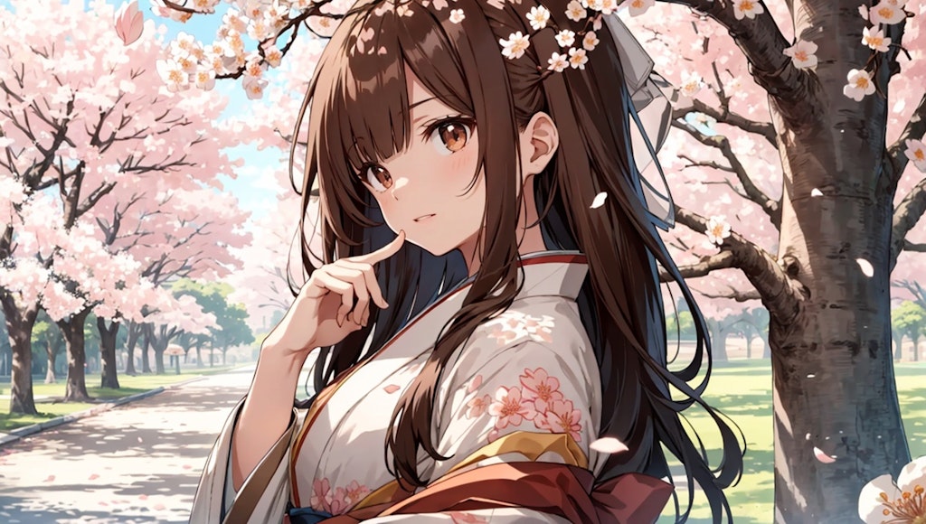 桜　和服