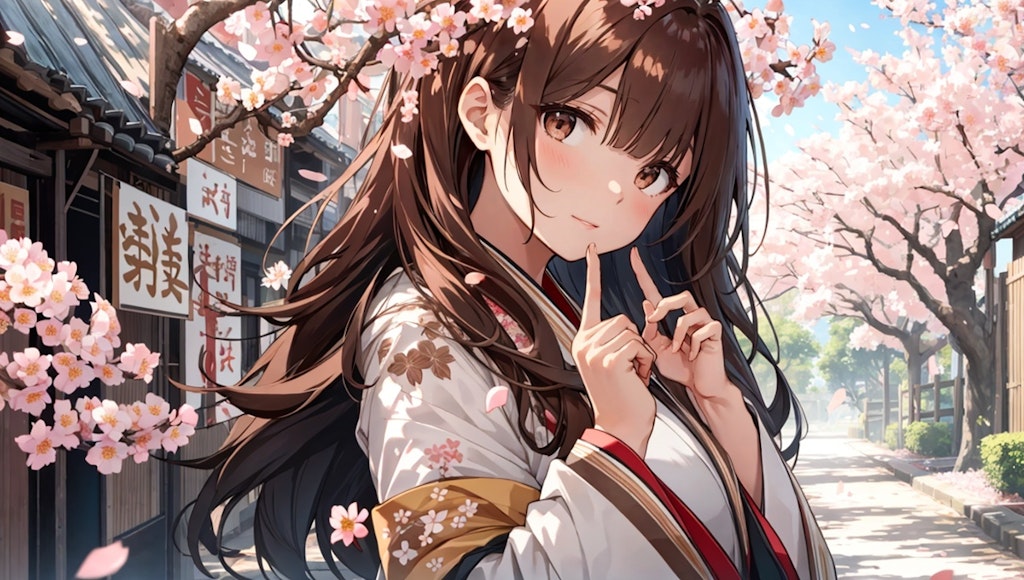 桜　和服